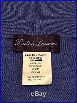 Ralph Lauren Purple Label Sz Med 100% Cashmere Turtleneck Sweater Made In Italy