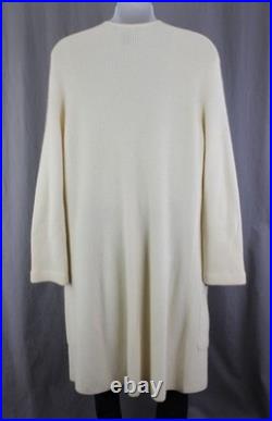 Ralph Lauren Purple Label Women's Cream Cashmere Cardigan Sweater Size Medium