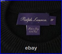 Ralph Lauren Sweater Mens M Heavy Wool Made In Italy Crewneck Stripe Pullover