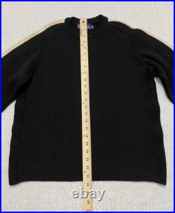 Ralph Lauren Sweater Mens M Heavy Wool Made In Italy Crewneck Stripe Pullover