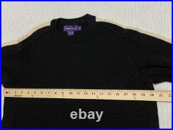 Ralph Lauren Sweater Mens M Heavy Wool Made In Italy Crewneck Stripe Pullover