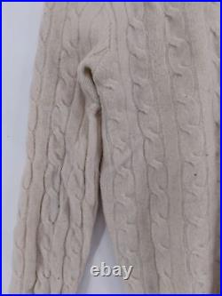 Ralph Lauren Women's Jumper M Cream 100% Wool Round Neck Pullover