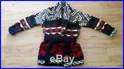 Ralph Lauren Wool Southwest Shawl Collar Navajo Hand Knit Cardigan Sweater Sz-M