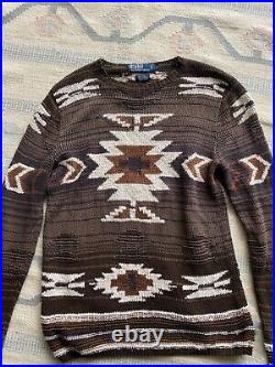 Ralph Lauren aztec spring Fall sweater Medium MEN