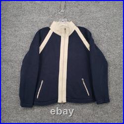 Rani Arabella Cardigan Women M Medium Blue Full Zip Long Sleeve Cashmere Sweater