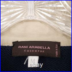 Rani Arabella Cardigan Women M Medium Blue Full Zip Long Sleeve Cashmere Sweater