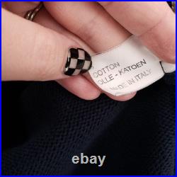 Rani Arabella Cardigan Women M Medium Blue Full Zip Long Sleeve Cashmere Sweater