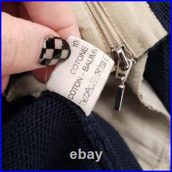 Rani Arabella Cardigan Women M Medium Blue Full Zip Long Sleeve Cashmere Sweater