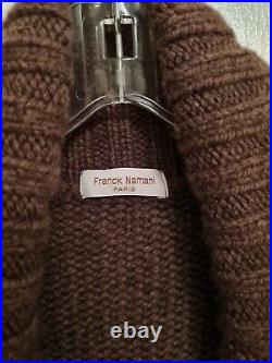 Rare! £2K Franck Namani 100% Cashmere Chunky Long Cardigan Coat Made in Italy