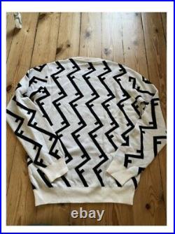 Rare Fendi Mens Logo Repeat Wool Sweater Jumper Size Small Medium Wow £595