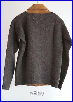 Rare Maison Martin Margiela Artisanal 0/10 Wool and Suede Sweater, A/W 2004-5
