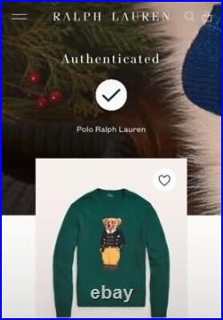 Rare Vintage Rare Polo Ralph Lauren Teddy Cool Bear Knitted Sweater