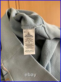 Rare Vivienne Westwood Anglomania Doodle Blue Cotton Sweater Jumper Size M
