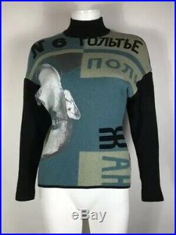 Rare Vtg Jean Paul Gaultier Equator Russian Constructivist 80s Sweater Size M