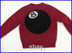 Red Stussy 8-ball mohair sweater Size M