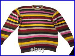 Richard James 100% Cashmere Thick Chunky Multicolor Sweater M / L England Richard James 100% Cashmere Thick Chunky Multicolor Sweater M / L England