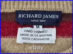 Richard James 100% Cashmere Thick Chunky Multicolor Sweater M / L England Richard James 100% Cashmere Thick Chunky Multicolor Sweater M / L England