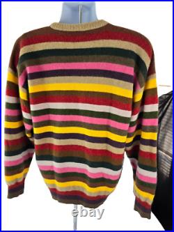 Richard James 100% Cashmere Thick Chunky Multicolor Sweater M / L England Richard James 100% Cashmere Thick Chunky Multicolor Sweater M / L England