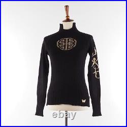 Roberto Just Cavalli Women's Vintage Wool Black Sweater Jumper size 46 M Medium