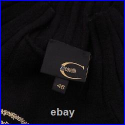 Roberto Just Cavalli Women's Vintage Wool Black Sweater Jumper size 46 M Medium