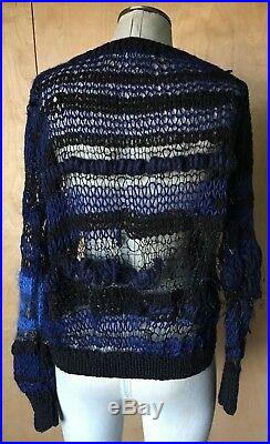 Rodarte open weave mohair blend cardigan sweater size M FABULOUS! EUC