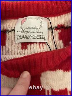 Rowing Blazers x Warm & Wonderful Sheep Sweater Princess Diana Size M