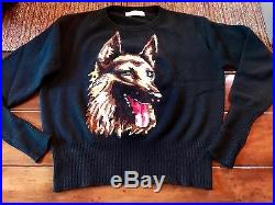 SALE Balenciaga German Shepherd Sweater Black SZ FR 38 = Fits US S-M