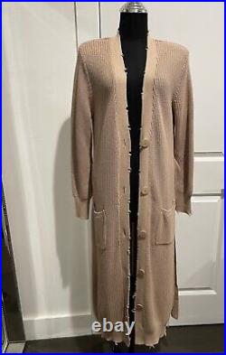 SER. O. YA Amanda Sweater Cardigan Dress Color Taupe Size XS Also Fits S/M