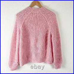 SEZANE Blush Pink Dwee Pullover Jumper Sz Medium Womens Sweater Balloon
