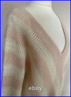 SEZANE striped mohair and wool blend Ariel jumper M