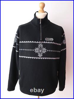 SPYDER Men's Fully Lined Wool Blend Ski Jumper Windbreaker Sweater L/52