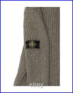 STONE ISLAND Mens Cardigan Sweater Medium Grey Wool BY25