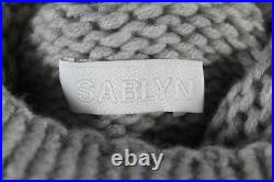 Sablyn New $595 Chunky-knit Cashmere Shay Cropped Sweater (tracee Ross!) M