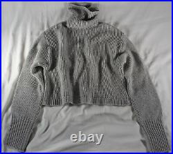 Sablyn New $595 Chunky-knit Cashmere Shay Cropped Sweater (tracee Ross!) M