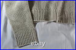 Sablyn New $730 Chunky Purled-knit Mercy Cropped Cashmere Sweater (rare!) M