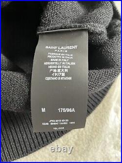 Saint Laurent Cashmere Sweater with Arm Patch -Size Medium