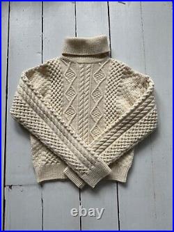 Saint Laurent Cream Cable knit jumper