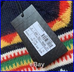 Saint Laurent Fair Isle Intarsia Wool Sweater with tags Medium