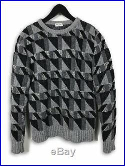 Saint Laurent Paris Geometric Sweater Medium