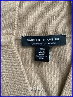 Saks Fifth Avenue Women's Tan Cashmere Sweater Size Medium