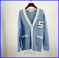 Sandro Blue Wool Cardigan Sweater