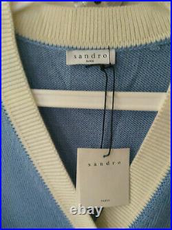 Sandro Varsity-style wool cardigan 2/M (US 8-10)