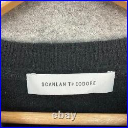 Scanlan Theodore Cashmere Jumper Sweater Size M/L Black Light Piling 8923