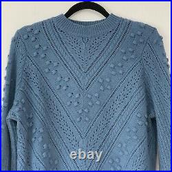Sezane Solal Jumper Sweater Vintage Blue Size M