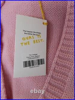 Sheep Inc The Cardigan Peony Pink Size 2 (Medium) RRP £180