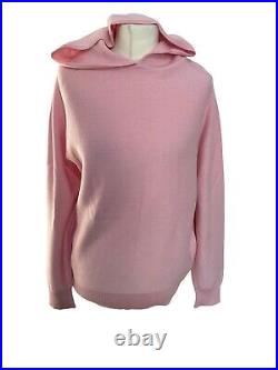 Sheep Inc Zealand Sz 2/ Medium Ultra Fine Merino wool hooded Jumper sweater pink