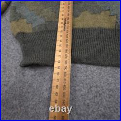 Simple Life Jumper Mens MEDIUM Green Wool Long Sleeve Sweater Winter Warm Size M