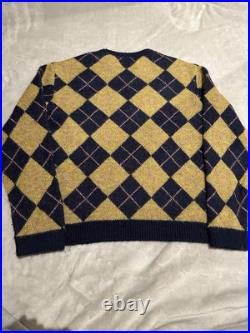 Size M Awake Ny Argyle Crewneck Sweater Multicolor