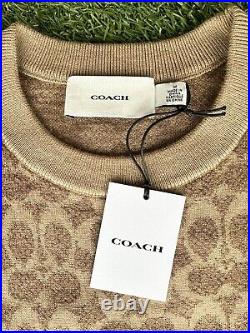Size Medium Coach Signature Crewneck Sweater