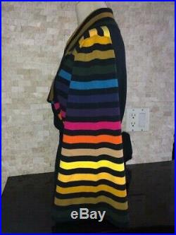 Sonia Rykiel Multicolor Stripe Women Wrap Sweater Cardigan SIZE M